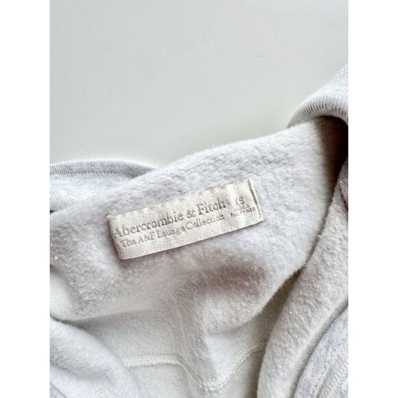 ABERCROMBIE & FITCH Light Heather Grey Cotton Fleece Collared Romper, Size XS - Picture 11 of 13